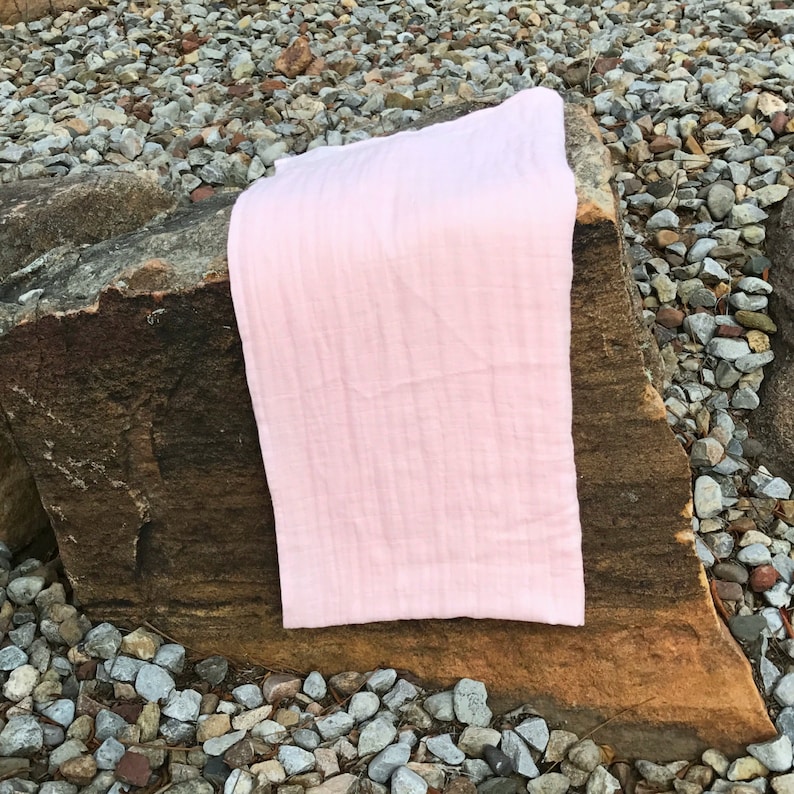 Personalized Pink Muslin Swaddle Blanketbaby Pinksolid Etsy