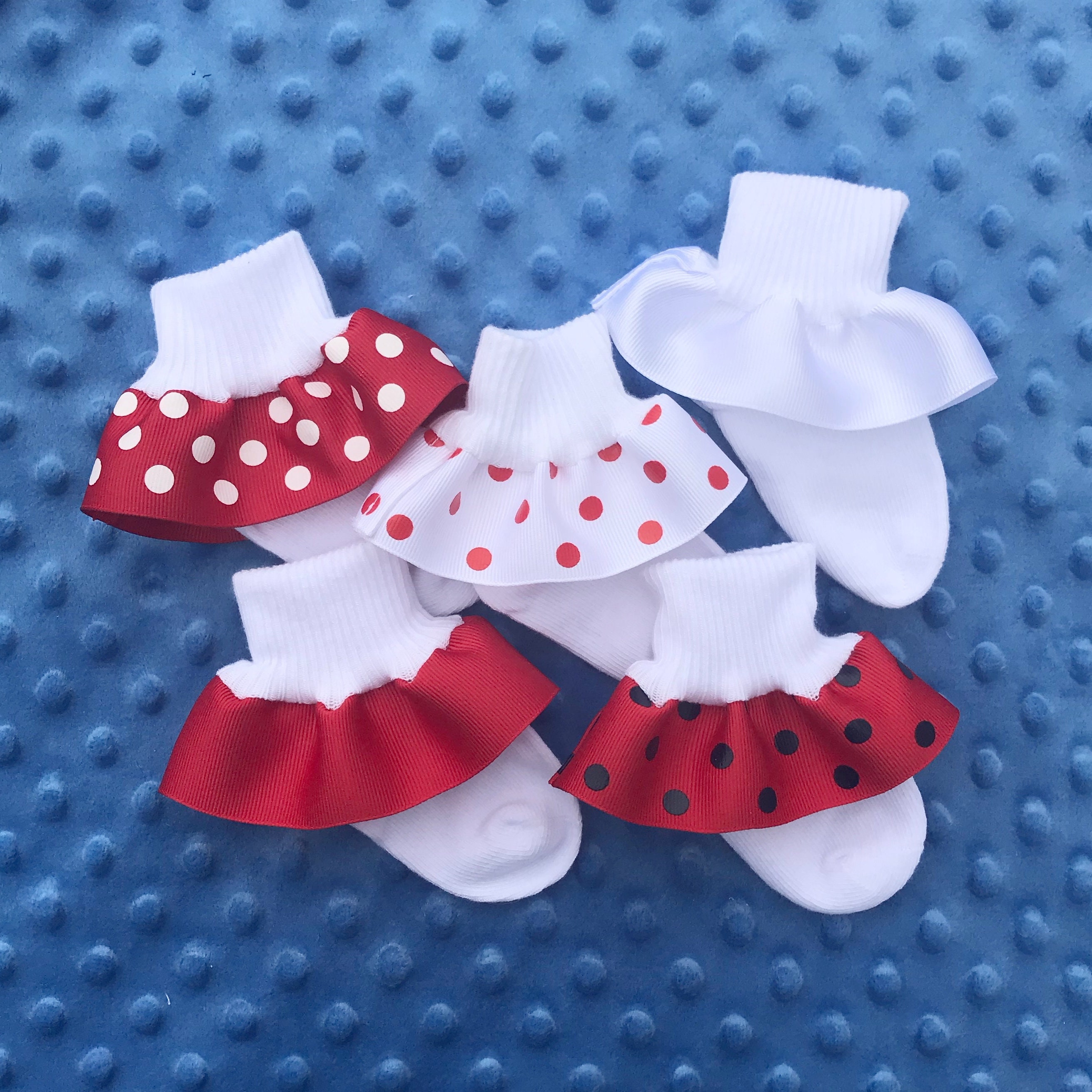 baby socks 5pk navy red white main image 0
