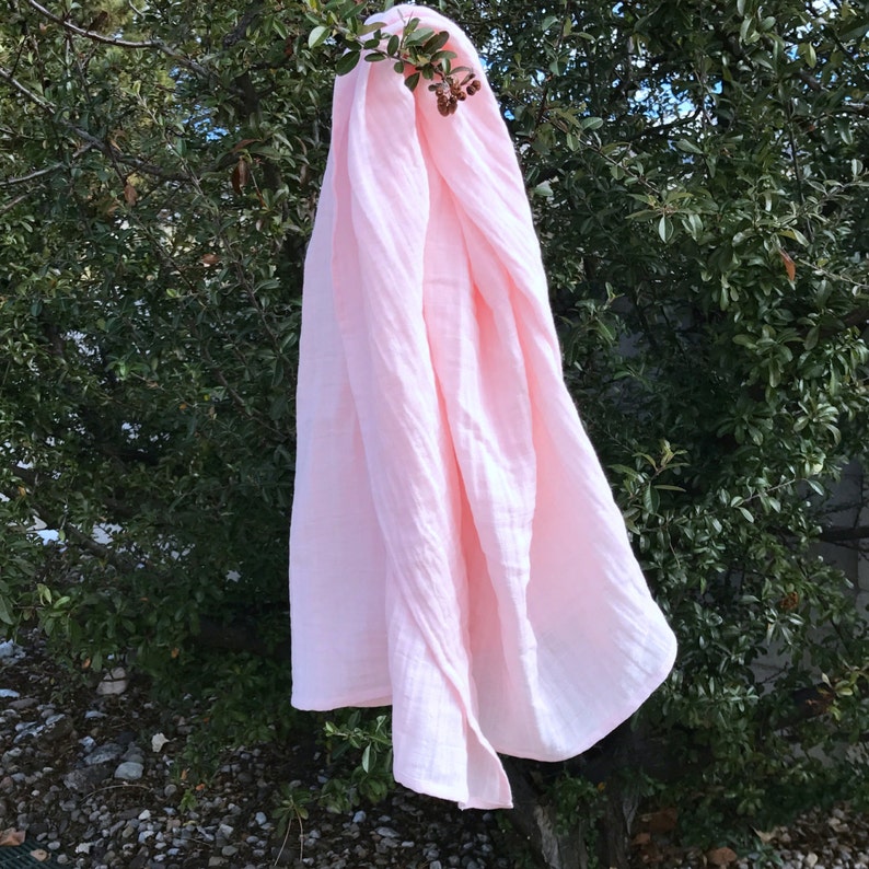 Personalized Pink Muslin Swaddle Blanket-baby Pink-solid - Etsy
