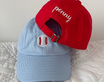 Infant Youth Adult Baseball Cap-Embroidered-Personalized-Baby-Toddler-Mom Hats-Sports-Dance-Football-Basketball-Soccer-Fishing-Golf-Bike