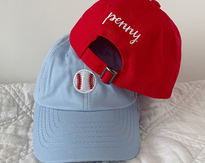 Infant and Youth Baseball Cap-Embroidered-Personalized-Baby Hats-Toddler Hats-Sports-Dance-Football-Basketball-Soccer-Fishing-Golf-Bike