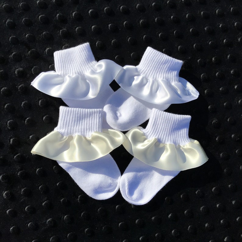 Ruffled Socksribbon Trimmed Etsy