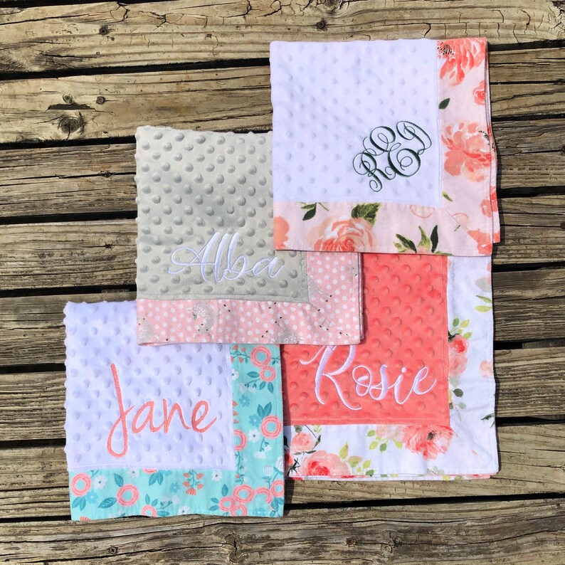 Personalized Baby Blanket2 Sizesreceiving Blanketdoll Etsy