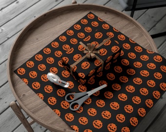 Halloween Gift Wrap Jack o Lantern