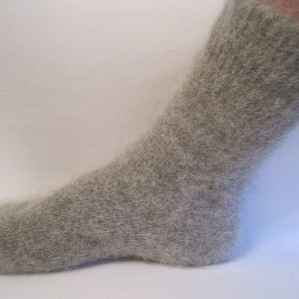 Herrensocken, Größe (27–28 cm), EU-43–44, US-10–11, hautfreundlich, Gesundheitssocken, Strick- und Filzsocken aus natürlicher Ziegendaunen, weich, warm und gesund für die Füße