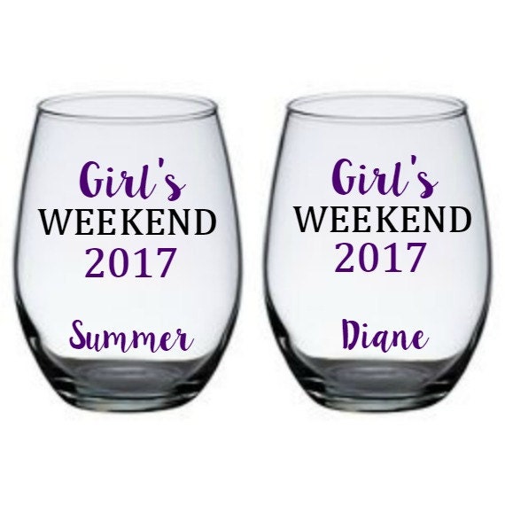 girls weekend wine glasses