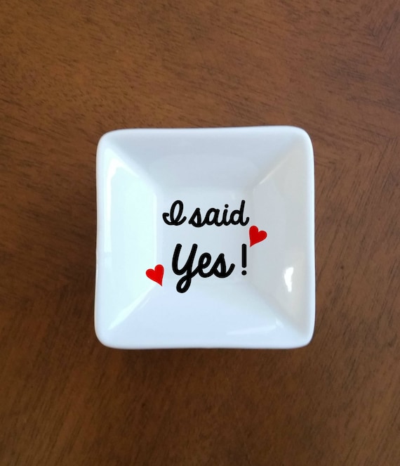 personalized gift ring holder unique gift engagement gift gifts for her i said yes engaged future mrs ring holder
