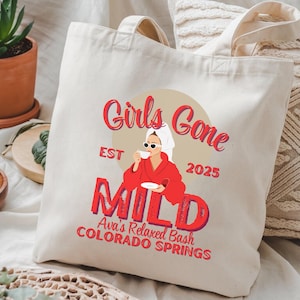 Fourre-tout doux pour filles | fourre-tout pour bachelorette de spa | Girls Gone Doux Bach | Cadeau fourre-tout EVJF | fourre-tout de demoiselle d'honneur | Sac cadeau spa