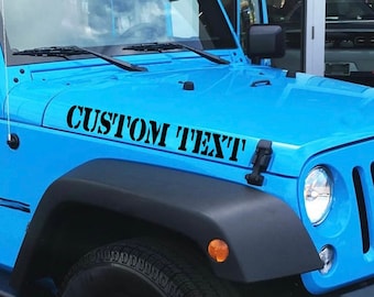 Custom Hood Name Decal | Car Vinyl Sticker Banners | Offroad Vehicles | Car Accessories | Mudding | Trucks & Suv | All Terrain