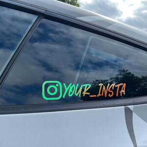 Custom Vinyl Decal Compatible With Instagram | Social Media Name ...