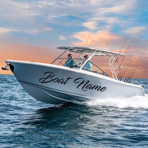 Custom Boat Name Marine Vinyl Decal | Boat Sticker | Personalized Lettering | Carbon Fiber Boat Name | Vinyl Logo For Boats |