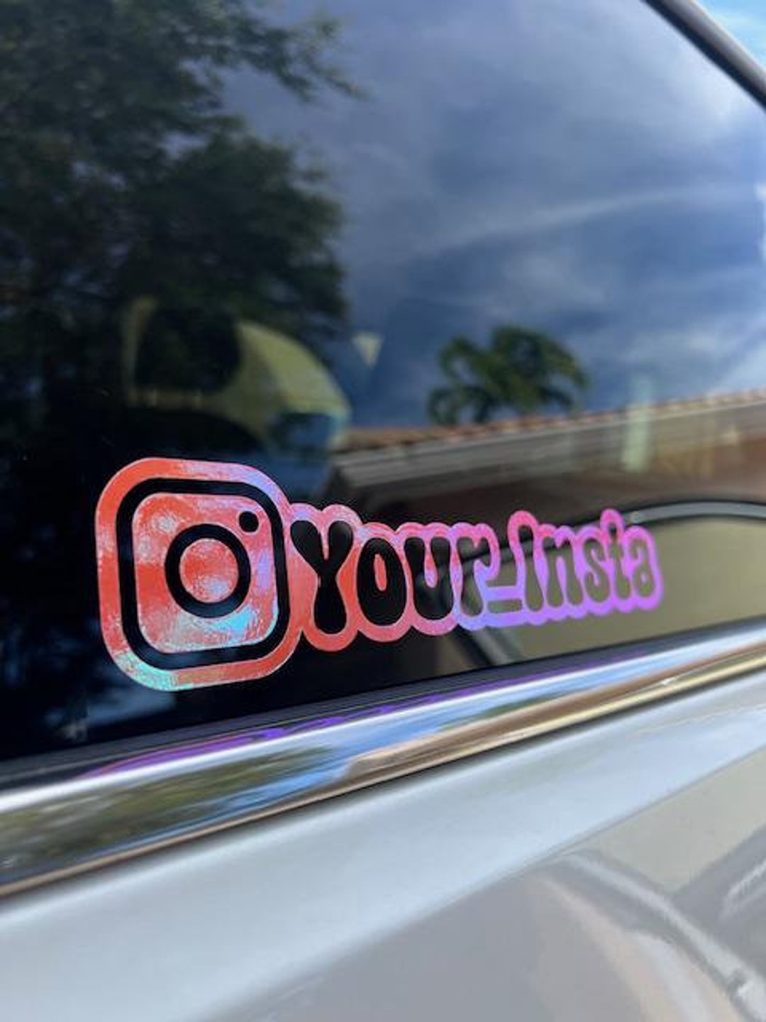 thumbnail image 2 of Instagram Personalised Vinyl Decal – Custom Social Media Sticker, Mammoth Stickers, UK Made 2 of 3