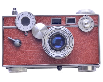 Funda de repuesto para Argus C3 de preguerra cortada a láser - Cuero reciclado - Textura Angus