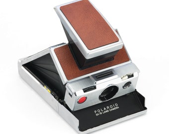 Polaroid SX-70 Couverture de peau de remplacement - Laser Cut Recycled Leather – Texture Angus