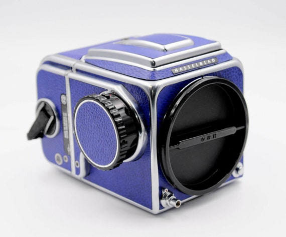 青 HASSELBLAD500cmBodyとA12フィルムマガジン 皮を飾ります Hasselblad Replacement Cover Laser Cut - Recycled Leather