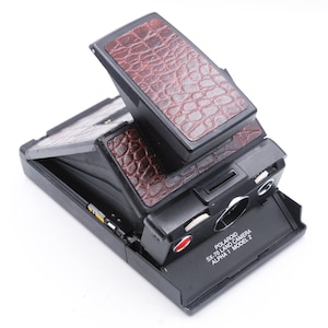Polaroid SX-70 Appareil photo terrestre Recouvrede de remplacement en cuir recyclé W/ Instructions