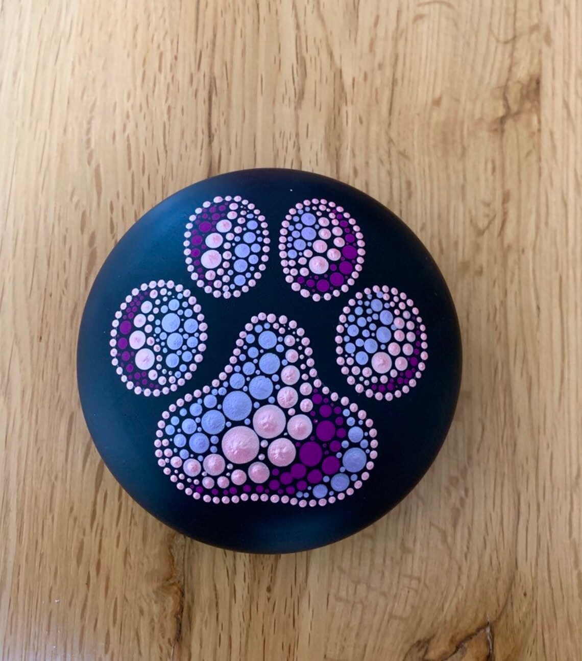 Personalised Pet Memorial Art Stone Keepsake Shades of Pink Etsy UK