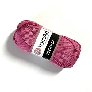 YarnArt Begonia, 100% Mercerized cotton yarn, 50 grams, 185 yards
