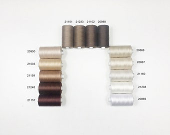 Sewing thread 100% cotton, 1200 yards, Thread 50wt, Shade brown- natural, All purpose
