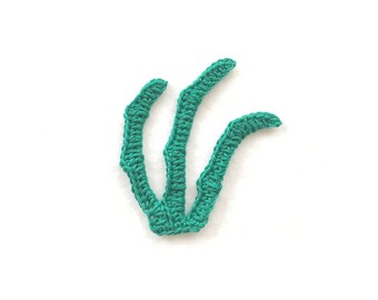 Crochet seaweed appliques, Sew on appliques for baby, Crochet decoration, Crochet sea life applique, Crochet appliques for blankets