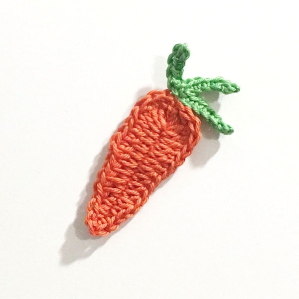 Crochet small carrot applique, Sew on appliques for baby, Crochet fruit applique, Crochet decoration, Crochet appliques for blankets