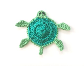 Crochet large turtle applique, Crochet decoration, Sew on appliques for baby, Crochet sea life applique, Crochet appliques for blankets