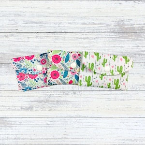 Cartera para tarjetas con flores de piel sintética, Monedero, Tarjetero, Tarjetero, Tarjetero de regalo, Estuche para tarjetas de visita