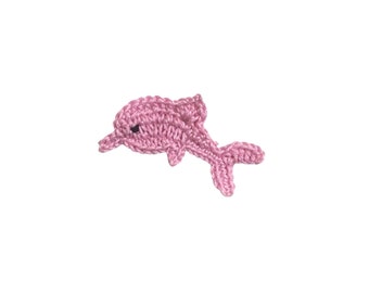 Crochet small dolphin appliques, Sew on appliques for baby, Crochet decoration, Crochet sea life applique, Crochet appliques for blankets