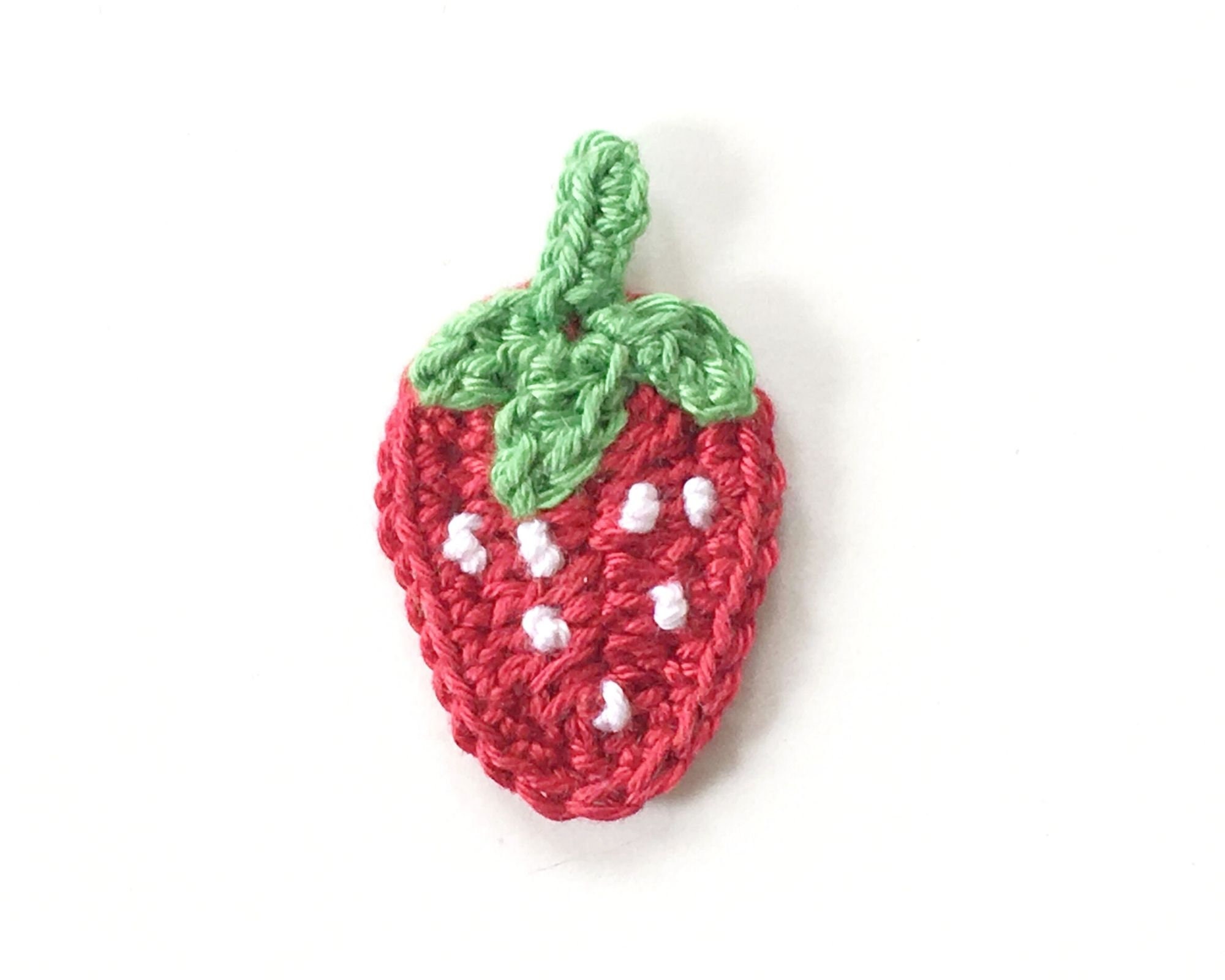Small Strawberry Fabric Iron on Applique Your Choice From 3 Options 