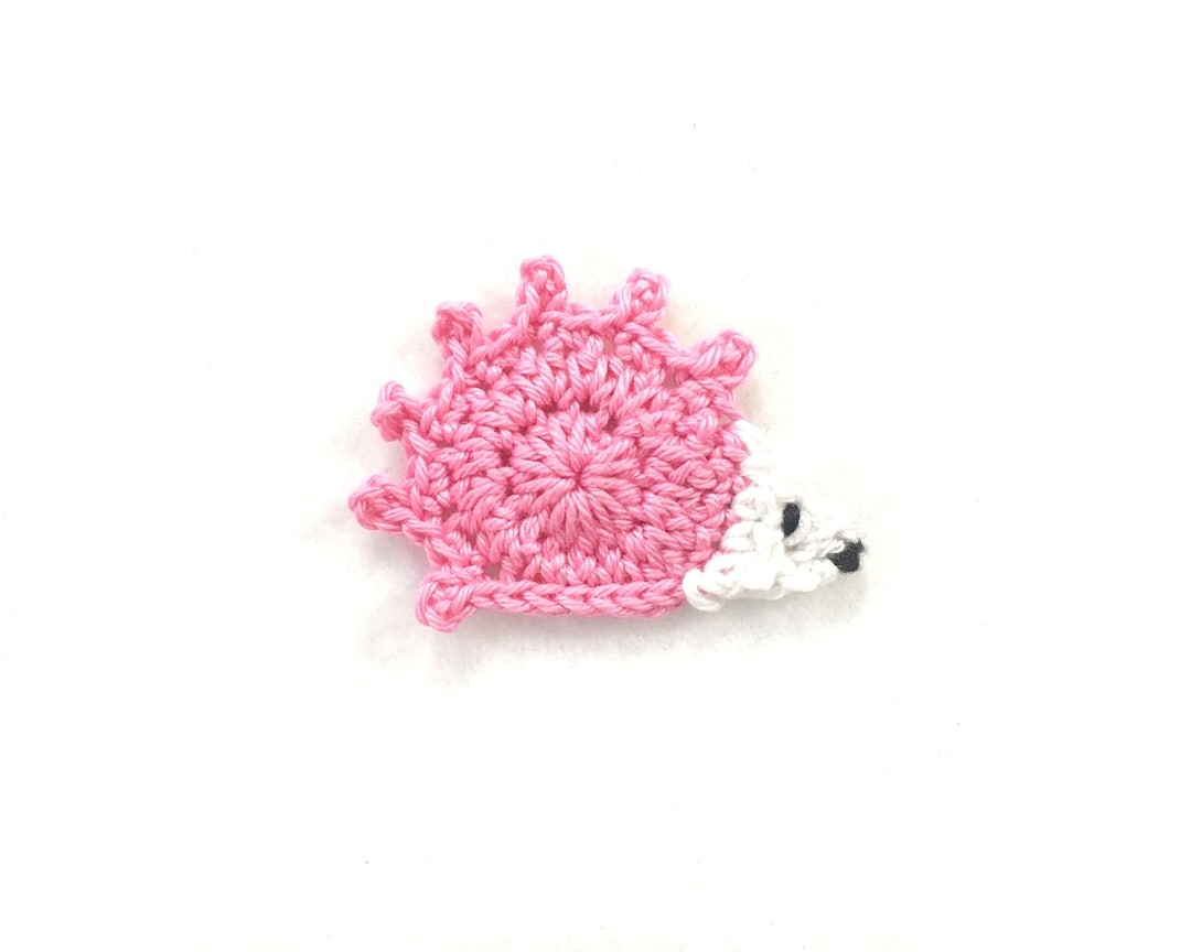 Crochet Hedgehog Applique Sew on Appliques for Baby Crochet Etsy