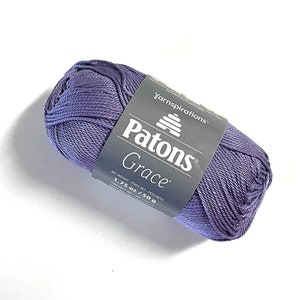 Patons Grace yarn, 100% Mercerized cotton yarn, 1.75 oz, 50 grams, 136 yards, Choose colors