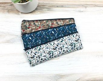 Small zipper pouch, Arrow zipper pouch, Makeup bag for purse, Pencil case cute, Pencil pouch, Stationary pouch