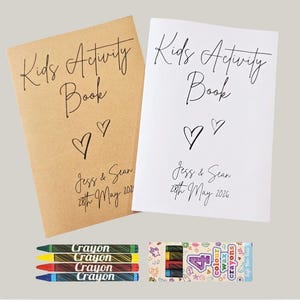 Pacchetto di attività per matrimoni per bambini, libro, bomboniera, libretto per matrimoni in formato A5