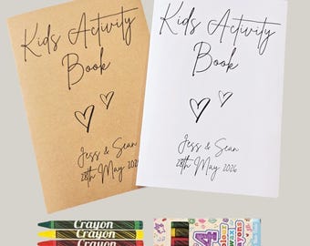 Children's Wedding Activity Pack Book, Gift Favour, A5 Wedding Kids Booklet