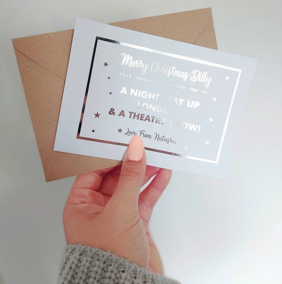 GIFT VOUCHER | Christmas Gift Voucher | Surprise Announcement | Personalised Voucher | Birthday Voucher | Handmade Ticket