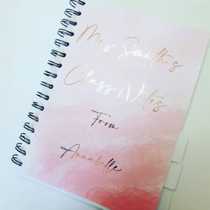 Personalised Notepad - Teachers Gift - Teachers Notepad - Notebook - Personalised With Any Text - Gift