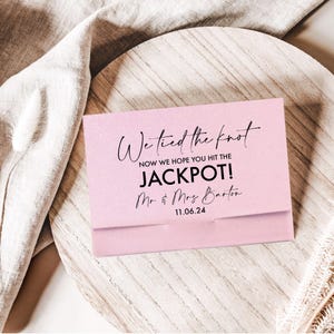 Cadeaux de mariage Loto | Porte-cartes à gratter | Cadeau personnalisé | Porte-billets de loterie | Nous nous sommes mariés