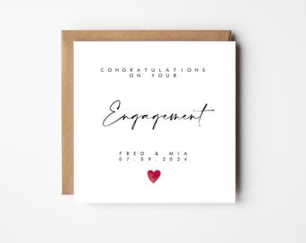 Personalized Engagement Card: Congratulations Card