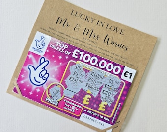 Scratch Card Holder | Wedding Favours | Wedding | Kraft Option