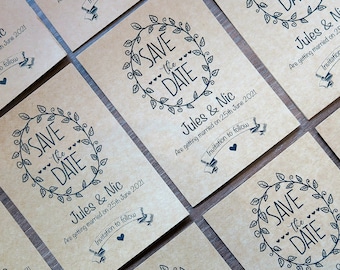 Rustic Save The Date - Mariage - Rustique - Personnalisé