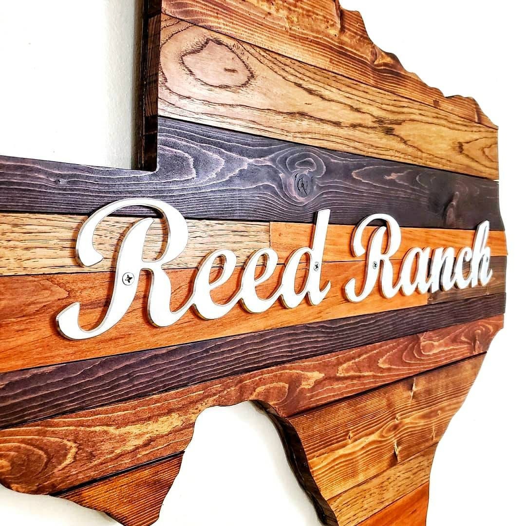 Large Texas Wood Wall Art With Custom Lettering Texas Art Etsy