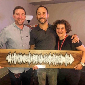 Dave Matthews Band Soundwave Art: Walnut Wood Wall Decor