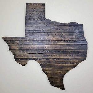 Rustic Texas Wood Wall Art: 60&quot; State Silhouette Decor