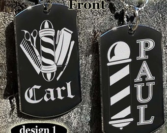 Barbers Necklace, Barbers Prayer, Barber Gift, Barbershop, Barber gifts, Gift for Barber, Hair Stylist Gift, Barbers Key chain , Dog Tag