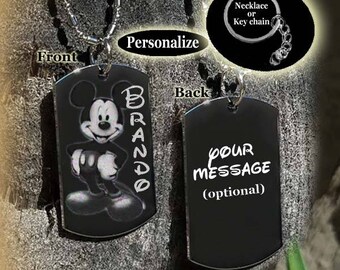 Personalizado, presente do Mickey Mouse, etiquetas do Mickey Mouse, Disney Mickey Mouse, chaveiro do Mickey, chaveiro do Mickey Mouse, colar do Mickey, Disney