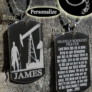 Oilfield workers prayer, Oilfield, Oilfield wife, Oilfield worker, Oilfield worker gift, Oilfield daddy, Oilfield family, Oilfield Necklace