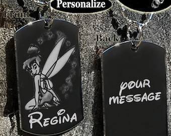 Tinkerbell | Personalized dog tag | Tinkerbell gift |  Necklace or Key chain