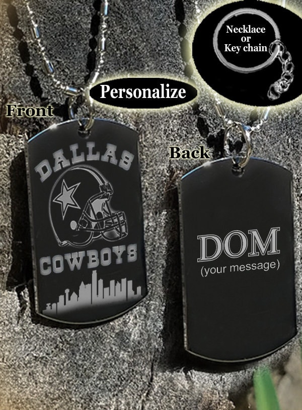 NFL Dallas Cowboys Bling Dog Tag Necklace