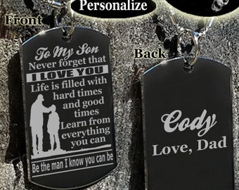To My Son, My Son, Never Forget, I Love you, Inspirational quote, Gift for son, Son Necklace, Son Key chain, Personalized gift, Graduation