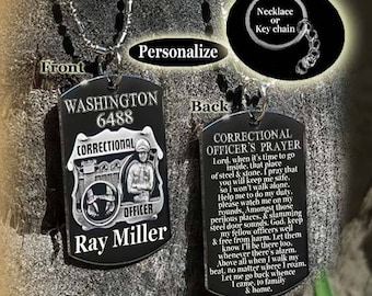 Correctional officer, Correction officer, Officer gift, Prison officer, Officer prayer, Officer Necklace, Officer key, Correctional prayer